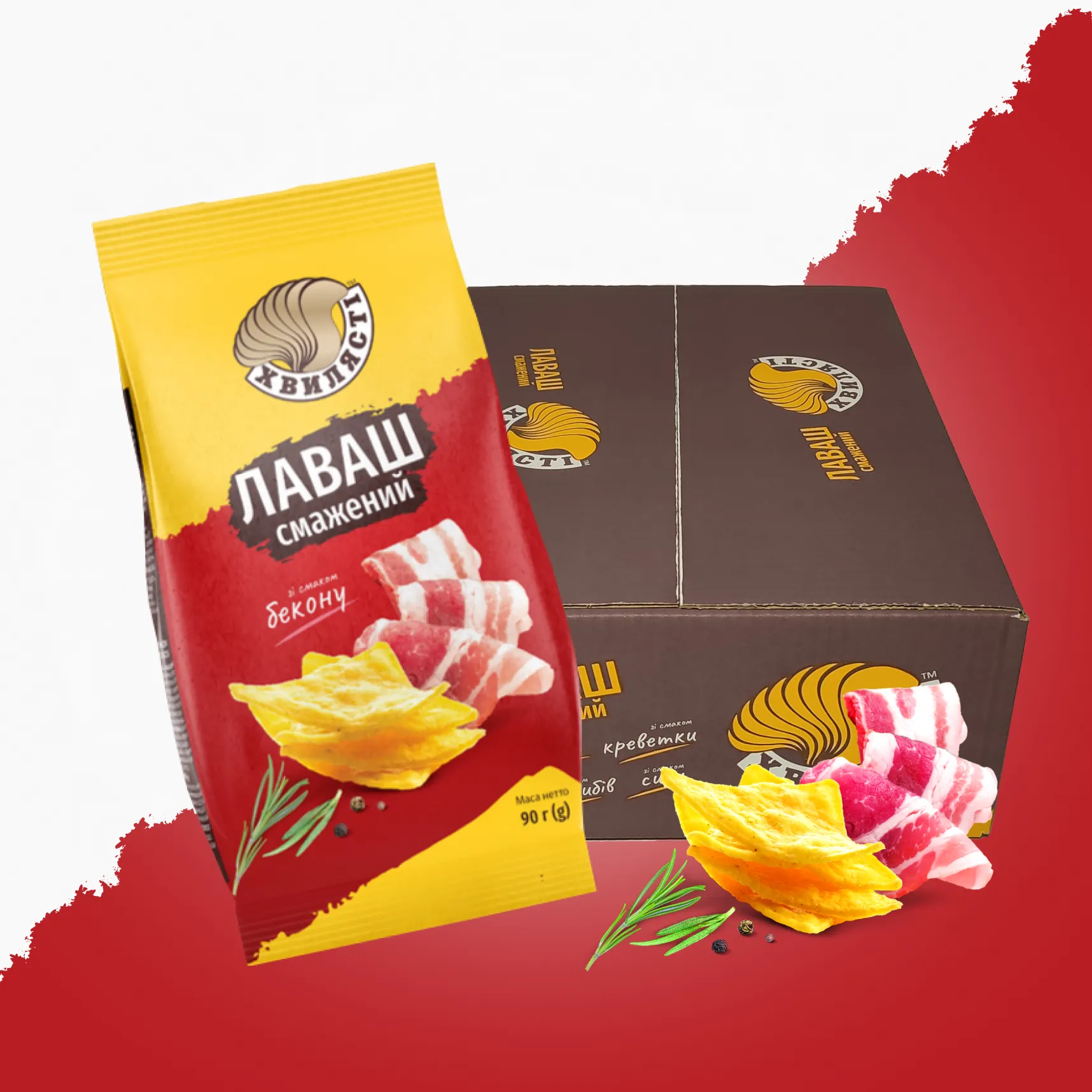 Лаваш смажений зі смаком бекону – ящик