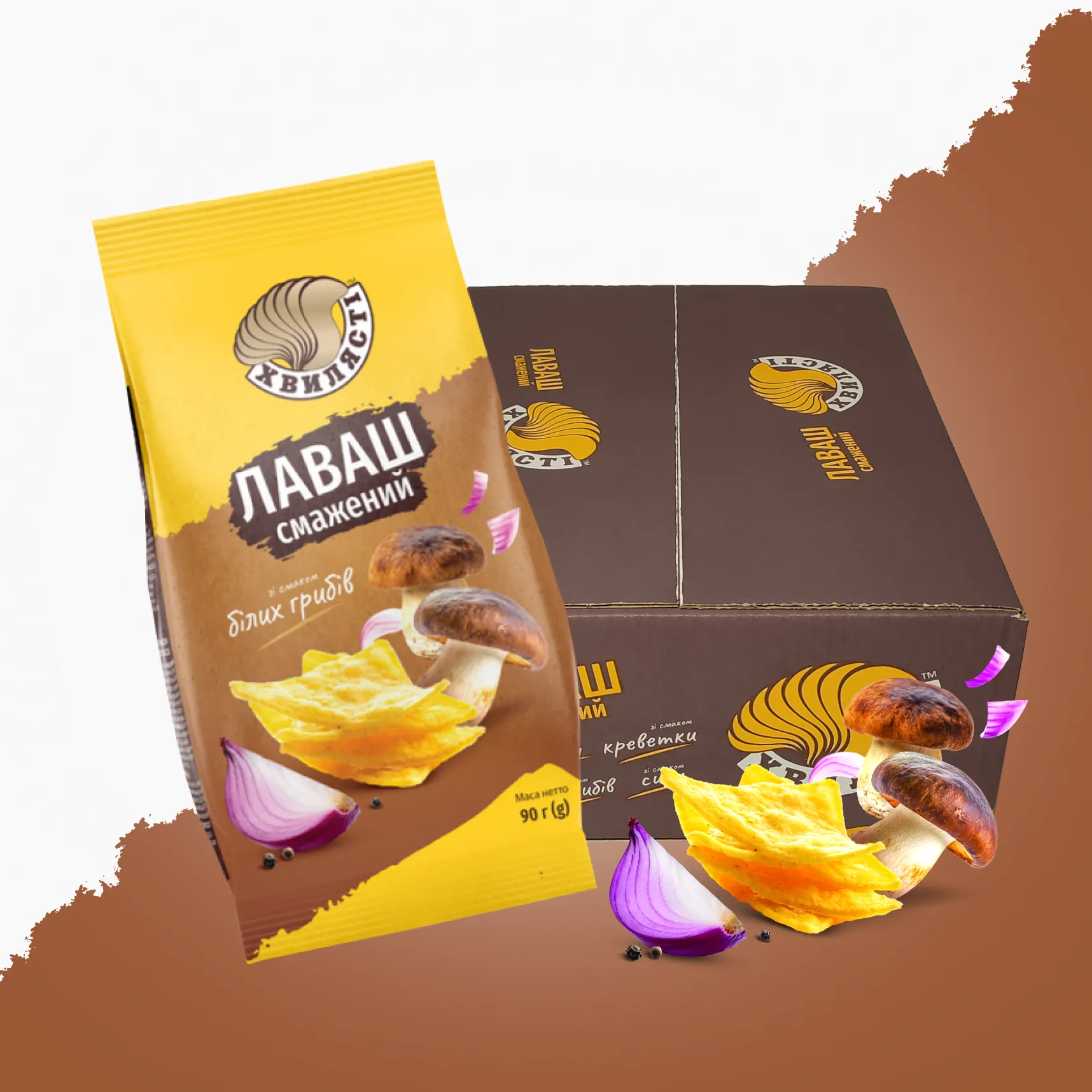 Лаваш смажений зі смаком білі гриби – ящик
