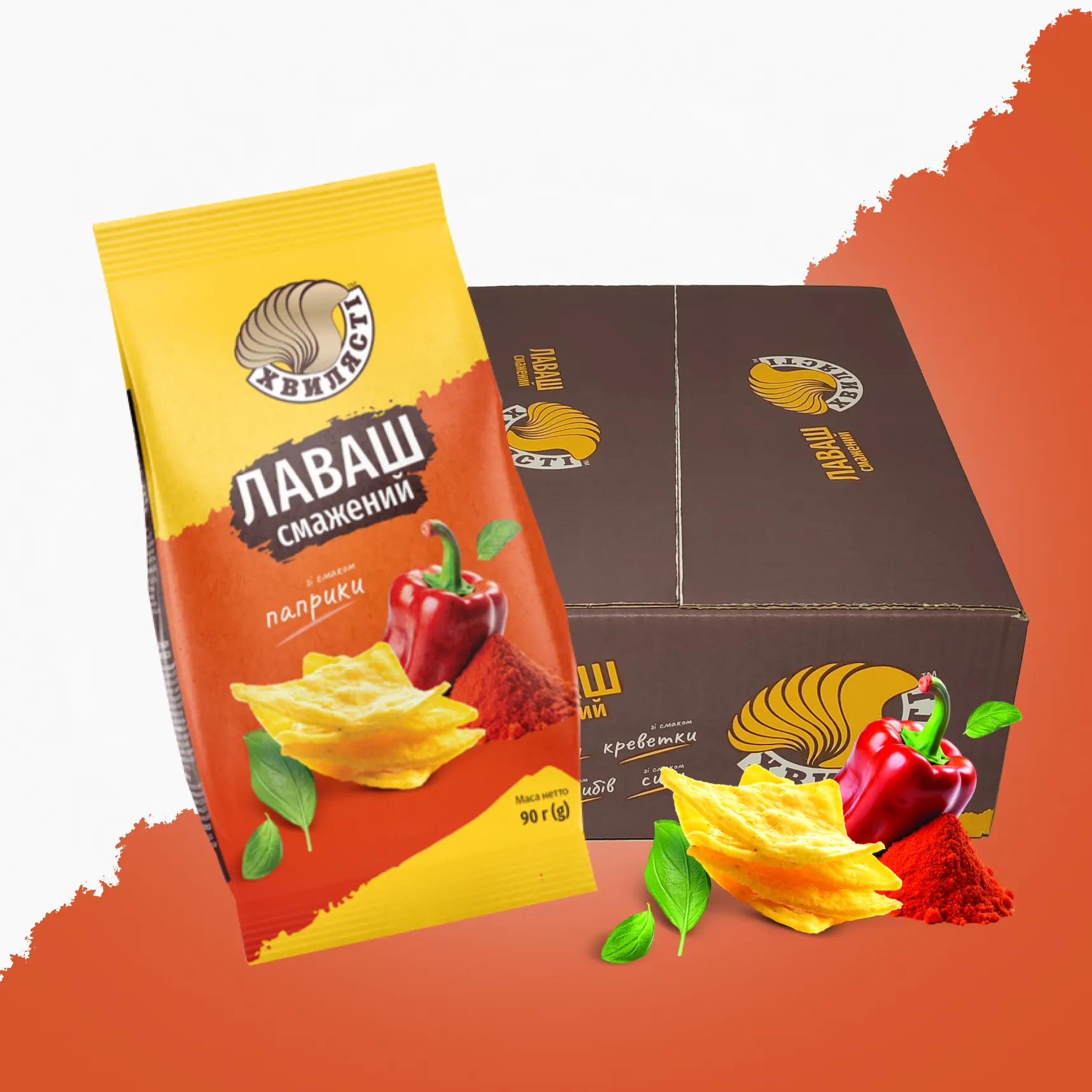 Лаваш смажений зі смаком паприки – ящик