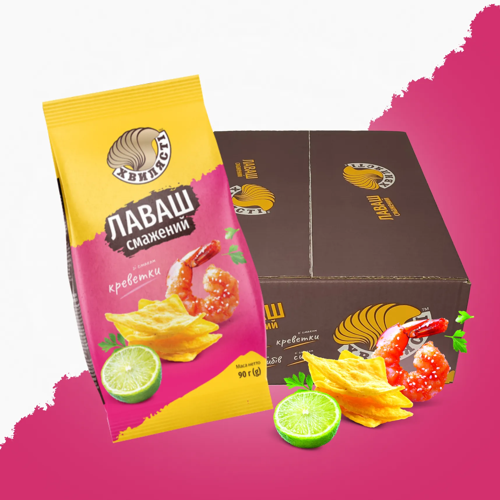 Лаваш смажений зі смаком креветки – ящик